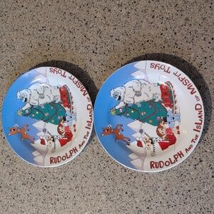 Collectible/CVS/1999 /SET of 2/"Rudolph and the Island of Misfit Toys"Plates